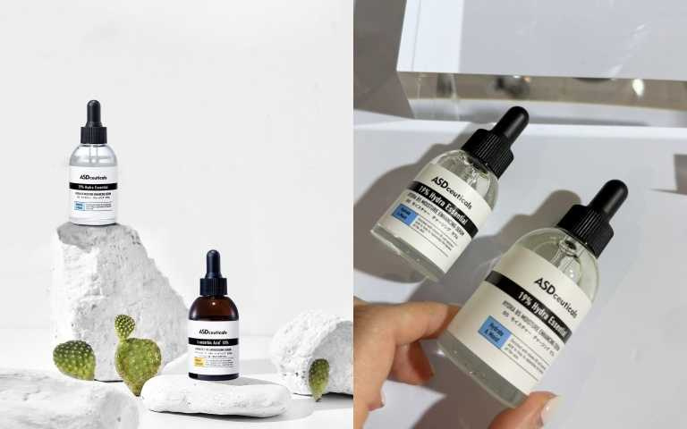 ASDceuticals左旋維他命C10高效精華30ml / 2,400元；ASDceuticals B5保濕修護精華30ml/1,980元（圖／品牌提供）