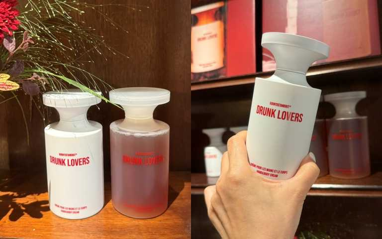醉後一任香氣以熱帶果香搭配木質辛香風格，呈現較具個性與深度的氣味。BORNTOSTANDOUT醉後一任潔膚露 350ml / 1,780、BORNTOSTANDOUT 醉後一任身體乳 350ml / 1,980元（圖／黃筱婷攝）