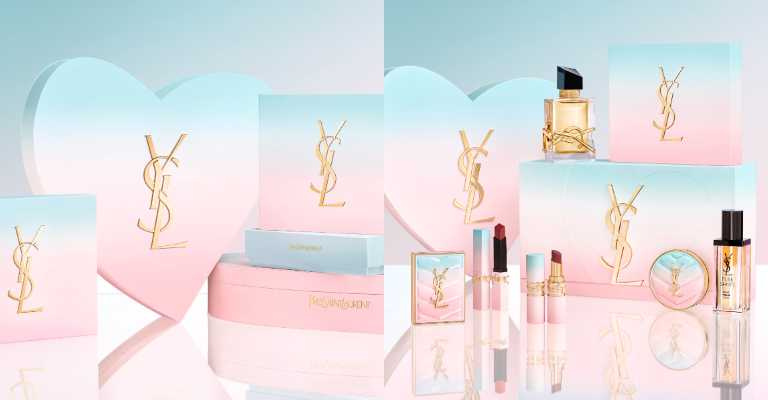 以每天日出日落色彩變化為靈感，將限量彩妝與明星禮盒妝點上夢幻漸層的幻藍與渲粉，幻化為令人無限渴望嚮往的限量逸品。（圖／品牌提供 ）