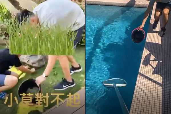 員工休假還得被迫前往老闆為在天母的別墅幫老闆除草、清洗泳池。（圖／民眾提供）
