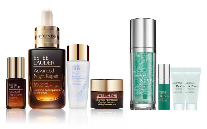 ESTEE LAUDER小棕霸組／特價4,450元價值6,313元(7折)、REVIVE 4D水光豐潤組／特價9,200元價值12,180元(75折，台北信義新天地獨家)（圖／業者提供）