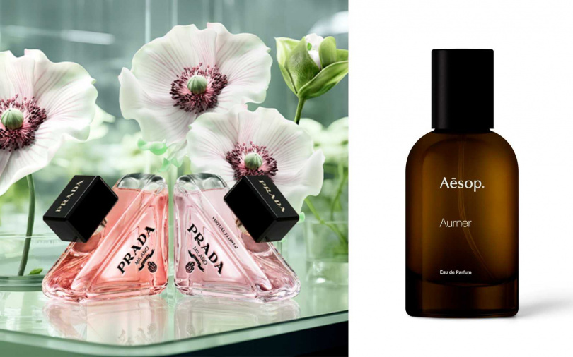 PRADA Beauty唯我莫測淡香精30ml／推薦價3,500元、Aesop詠香水Aurner 50ml／推薦價5,600元（圖／業者提供）