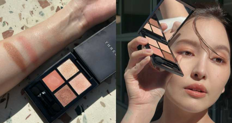 THREE 星紗流光四色眼影盤 09 FLOWER SPACE/2,400元(圖/廖怡婷攝)