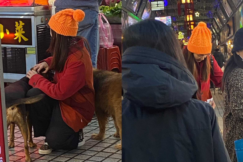 曾珮瑜與兩隻狗狗玩得很開心，一玩就玩了快20分鐘。（圖／讀者提供）