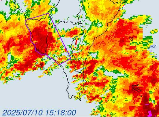 3縣市大雷雨即時訊息。（圖／氣象署）