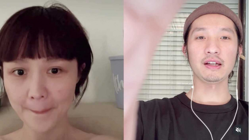 荔枝兒（左）的丈夫透露愛妻已過世的消息。（圖／Liz 林若宇 IG）