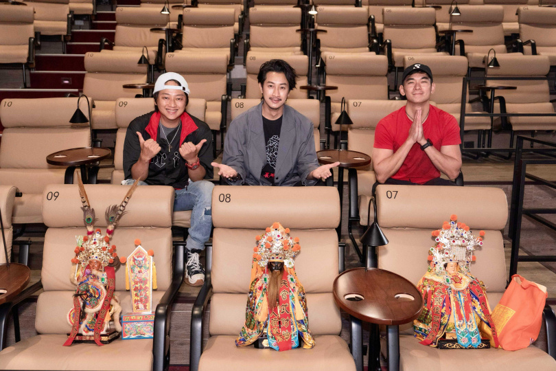 賴銘偉（左起）、邱凱偉、亮哲看完電影《農曆三月二十三》都有很深的感觸。（圖／壹捌玖伍電影公司提供）