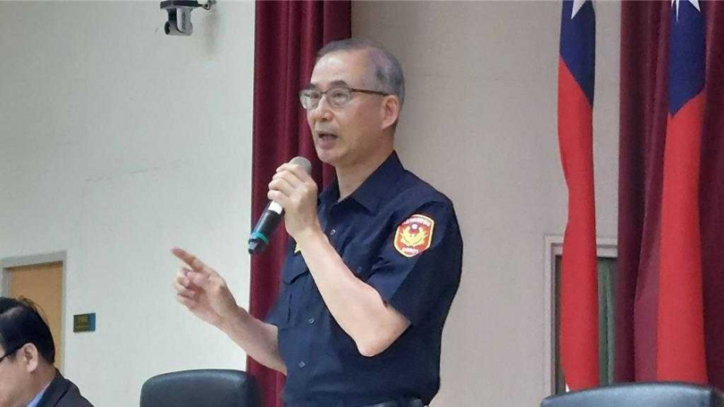 雷霆除暴專案15日勤前教育時,警察局局長廖恆裕提示員警執行勤務時,最重要是注意安全,同時應恪遵法律規定,以符合執法比率原則。(警方提供)