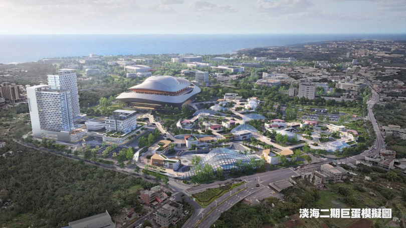 淡海二期巨蛋模擬圖。（圖／新北市政府提供）