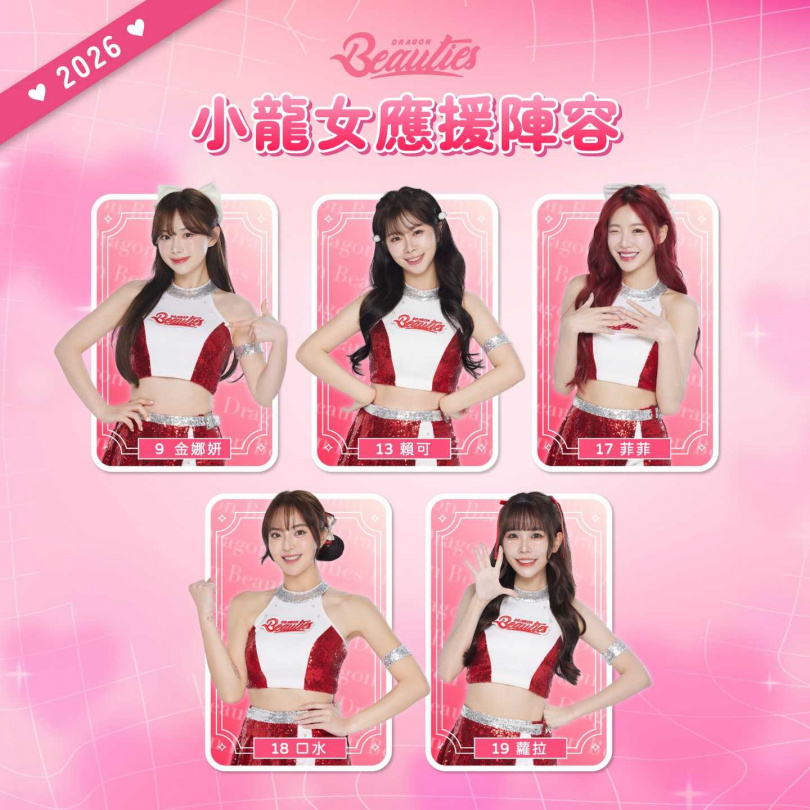Dragon Beauties 新光人壽小龍女2026全新陣容公開。（圖／翻攝自臉書，Dragon Beauties小龍女）