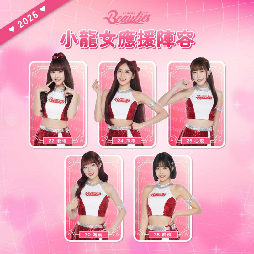 Dragon Beauties 新光人壽小龍女2026全新陣容公開。（圖／翻攝自臉書，Dragon Beauties小龍女）