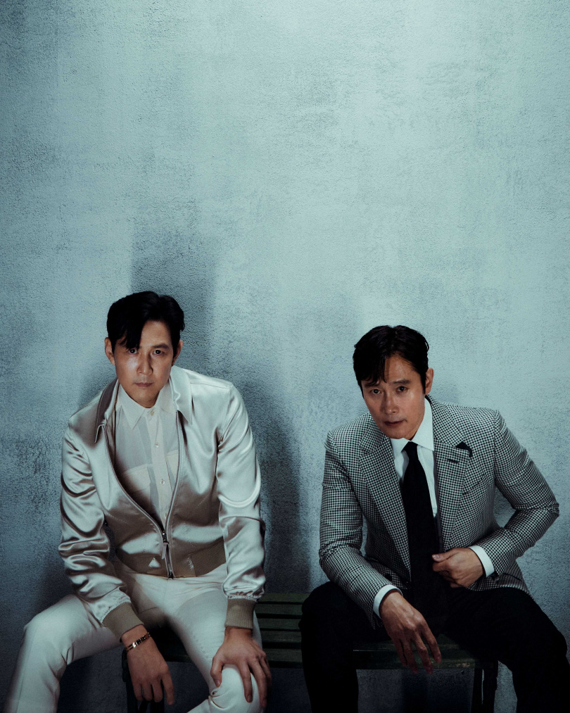 李炳憲認為遊戲負責人Front Man看到李政宰所飾演「成奇勳」散發出人性的光輝，心生嫉妒。（圖／Netflix提供）