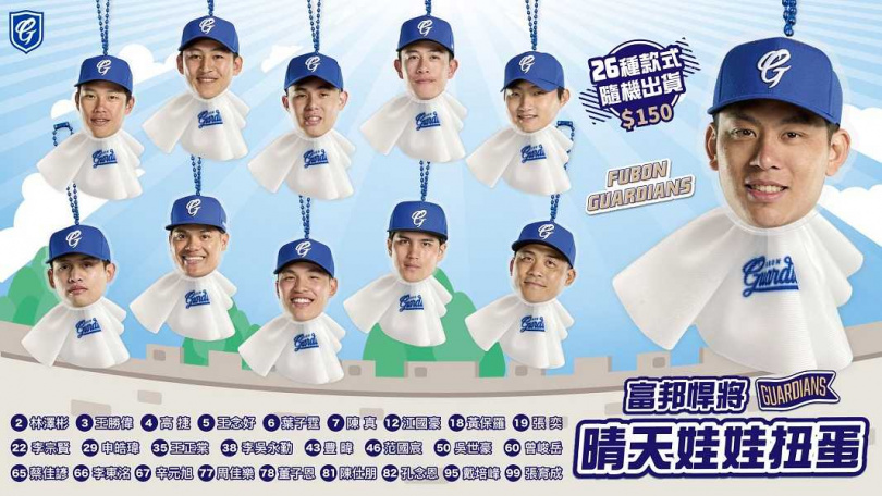 網友認為晴天娃娃扭蛋不吉利。（圖／翻攝自Fubon Guardians 富邦悍將棒球隊臉書）