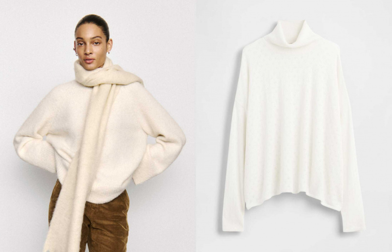 Gap布魯克林鏤空寬擺高領上衣/1,999元(圖/品牌提供)