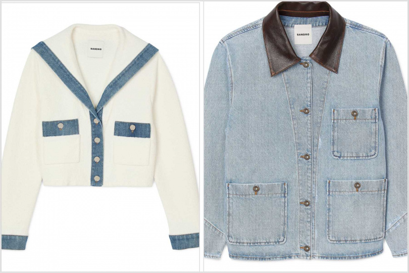 帶有拼接材質的元素,讓服裝變得更加有趣與時髦。(圖/品牌提供)