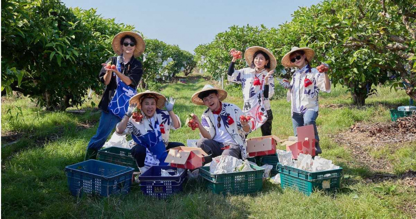 江宏傑（左起）、林美秀、許富凱、王彩樺、庭庭。（圖／三立提供）