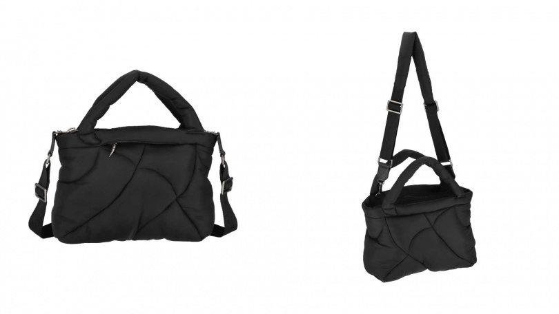 柔黑霧影空氣感中型手提斜背兩用包／18,000元（圖／品牌提供）