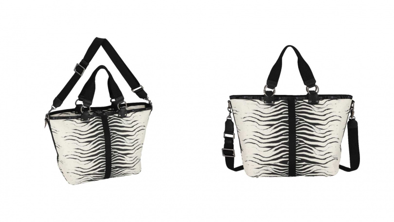 黑白斑紋斜背手提兩用包／19,000元（圖／品牌提供）