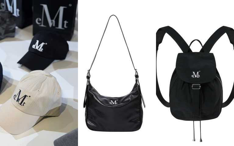 主打推薦：MÜCENT 經典Logo棒球帽 1,321元、MÜCENT POT雙層皺褶皮革肩背包 2,196元、MÜCENT 迷你霧面後背包 2,196元（圖／品牌提供）​（圖／品牌提供）​