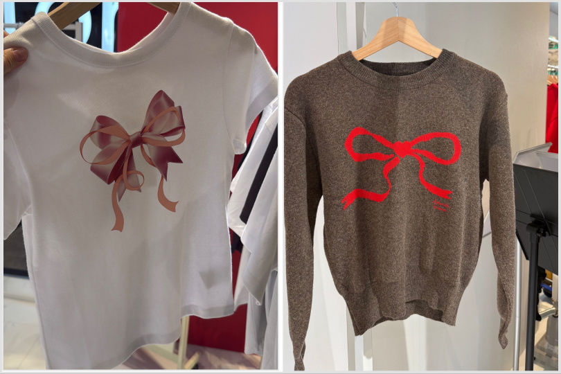 圖說：左為JENNIE同款穿搭。右為ＲＯＮＲＯＮ最經典的圖案。（圖／品牌提供）