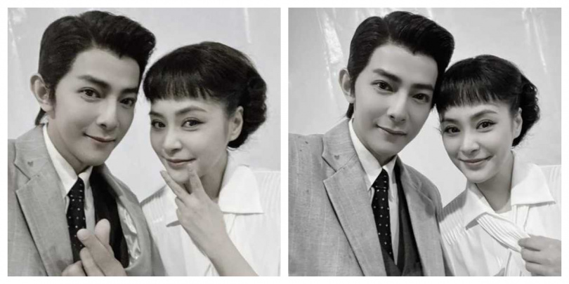 汪東城與鍾欣潼致敬美國電影《羅馬假日》。(圖/翻攝自小紅書)