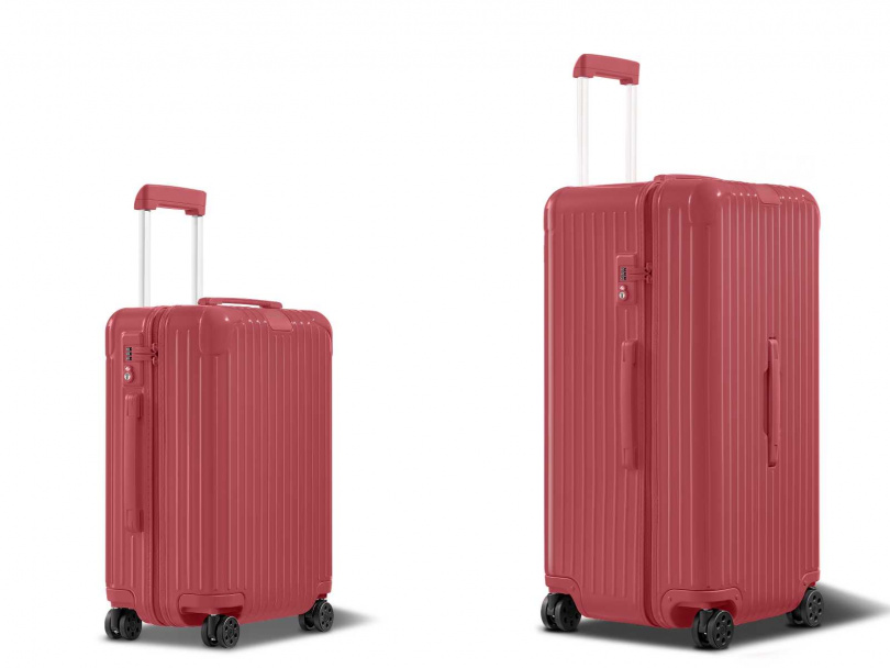 RIMOWA Essential 系列Cabin Granada 石榴紅行李箱/30,500元,Trunk Plus Granada 石榴紅行李箱/48,400元(圖/品牌提供)