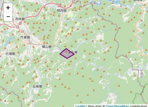 氣象署針對新竹2鄉發布災防告警。（圖／氣象署）