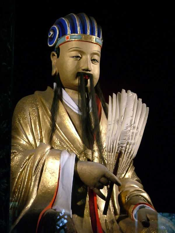 成都武侯祠供俸的諸葛丞相法像。（圖／吳德亮攝）