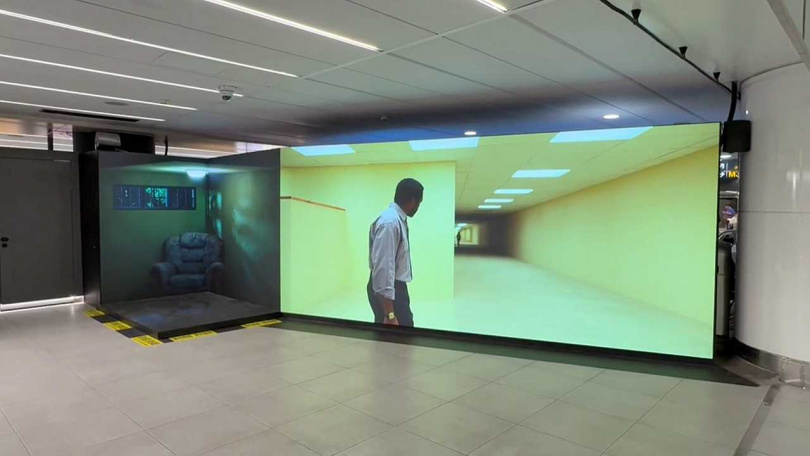 《後室》推出全球首創「裸視3D後室沉浸式體驗」，預計搶先在5月1日限時一天在台北捷運登場。（圖／采昌提供）