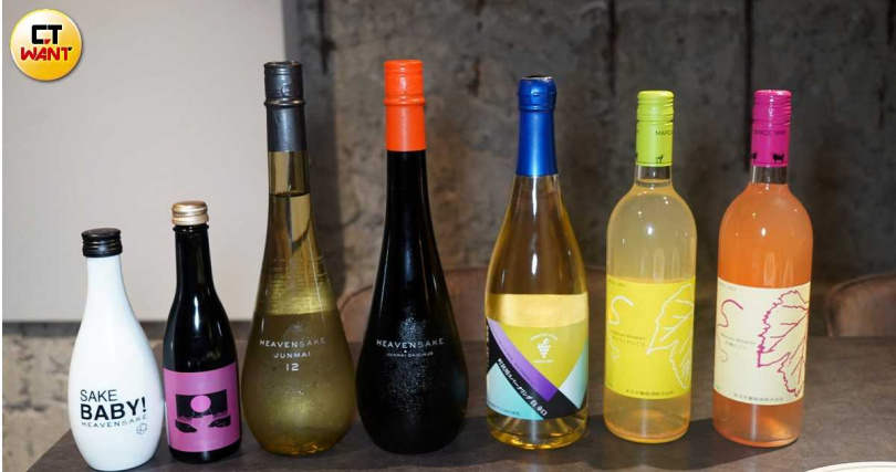 店家提供來自日本約30款精選酒款可供佐餐。（圖／魏妤靜攝）