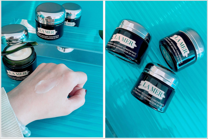 塗上肌膚有一層隱形繃帶感的薄膜，讓肌膚安心休養。LA MER全新超濃萃特效修復精華50ml/22,800元。（圖／黃筱婷攝）