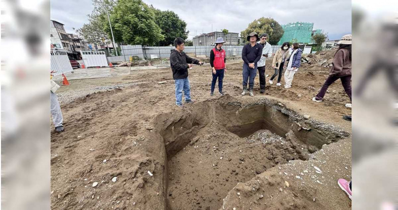花蓮縣新城鄉戶政事務所、北埔消防分隊、北埔派出所辦公廳舍老舊拆除重建，工地挖掘到文化遺址。（圖／中國時報王志偉攝）