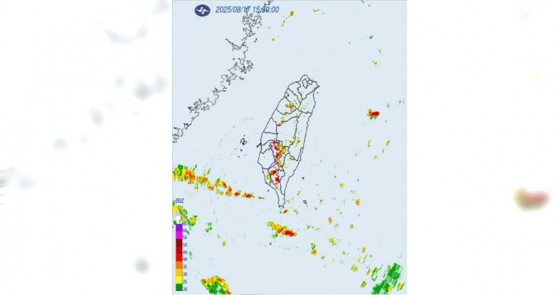 氣象署發布大雷雨即時訊息。(圖/翻攝自中央氣象署)