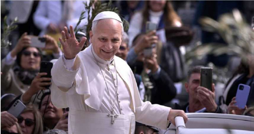 教宗良十四世對戰爭發聲，引發與川普隔空交鋒。（圖／達志／美聯社）