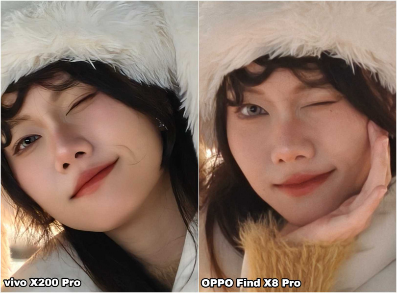 後置鏡頭人像模式人像拍攝（50mm）放大比較。