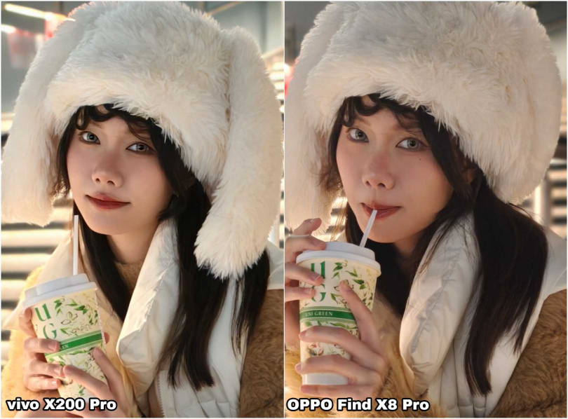 後置鏡頭人像模式人像拍攝（23mm）放大比較。