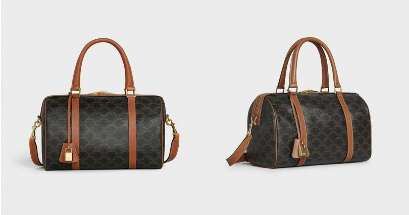 CELINE標誌印花牛皮革波士頓包／65,000元（圖／品牌提供）