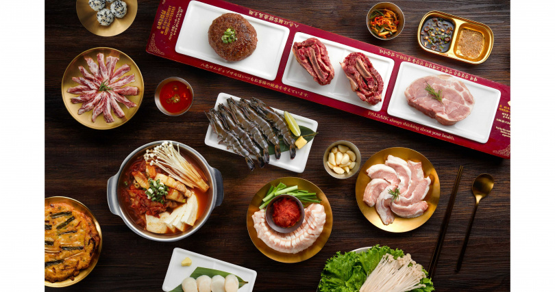 三人老饕熟成牛豬。（圖片提供／八色烤肉）