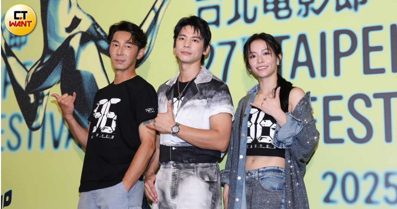 李李仁(左起)、林柏宏、宋芸樺都跟劉品言有好交情。(圖/楊澍攝)