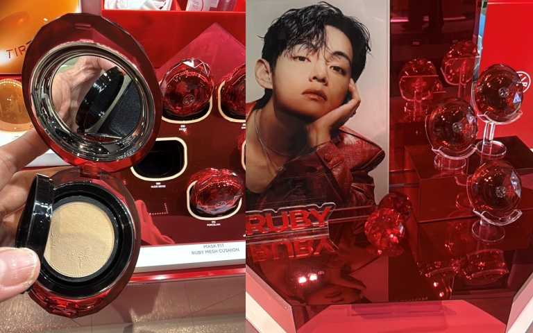 TIRTIR MASK FIT 全新未上市的新品是紅寶石光采氣墊。(圖/黃筱婷攝)