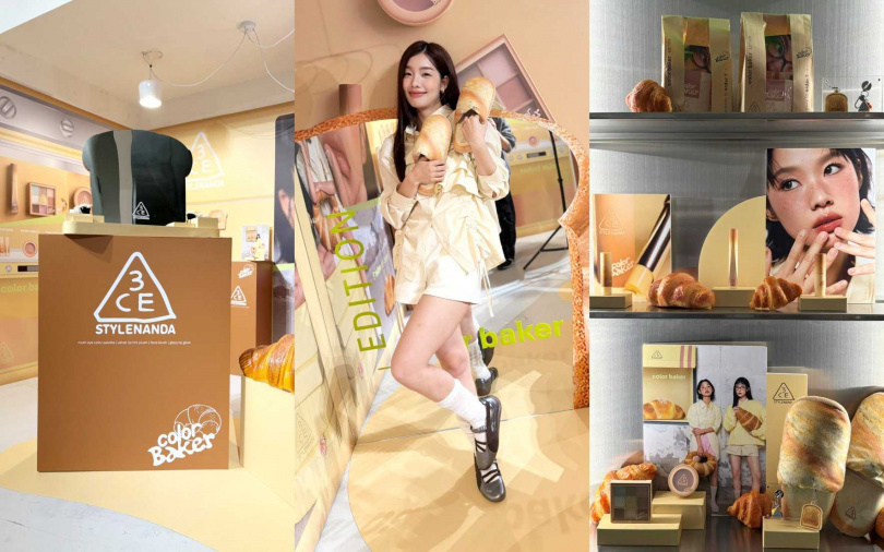 3CE與寵物友善人氣咖啡廳CRO#FEE咖啡井合作，推出好吃好拍又好玩的COLOR BAKER期間限定快閃店。（圖／吳雅鈴攝）