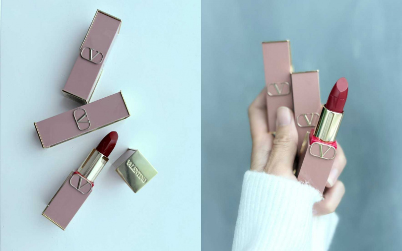 VALENTINO BEAUTY奢光裸管唇膏/1,600元(圖/吳雅鈴攝)