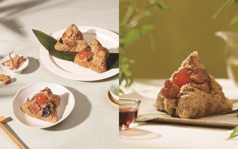 左:台北美福大飯店 美福海味雙饗粽禮/999元、右:老新台菜 粽意你禮盒/1,580元(圖/品牌提供)