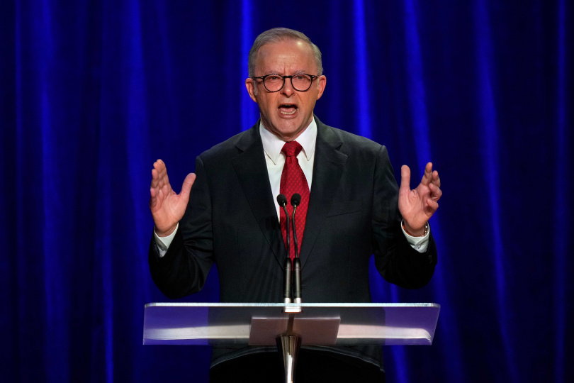 澳洲總理艾班尼斯連任,「川普關稅」助民調逆轉。(圖/達志/美聯社)