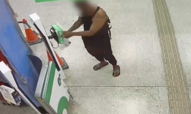 王男涉嫌偷贓車行竊。（翻攝照片／洪靖宜高雄傳真）