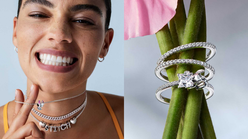 迪士尼《星際寶貝》史迪奇造型項鏈／4,380元、史迪奇造型寶石戒指／2,880元（圖／品牌提供）