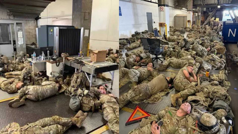 紐森指稱川普沒有幫進駐部隊準備好充足後勤。（圖／翻攝自社群網站X）