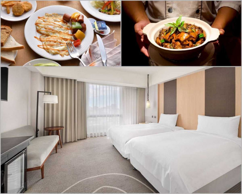 &nbsp;台東南豐鐵花棧-雙人房及鐵花餐酒館。（圖／業者提供）