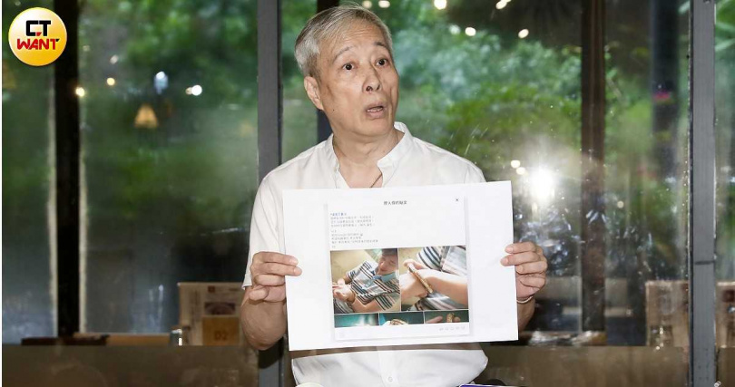 姜厚任痛批廖人傑,稱童芯父親曾贈古玉,要求「玉還來」。(圖/侯世駿攝)