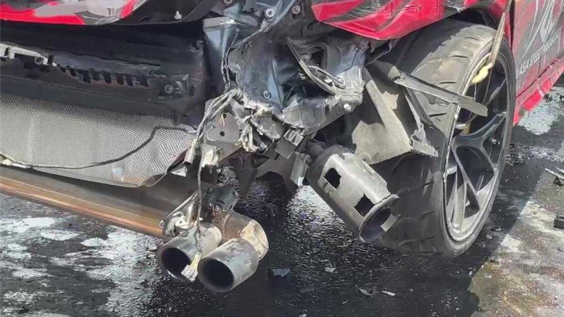 台東市青海路22日發生交通事故。(圖/讀者提供/中國時報蔡旻妤台東傳真)